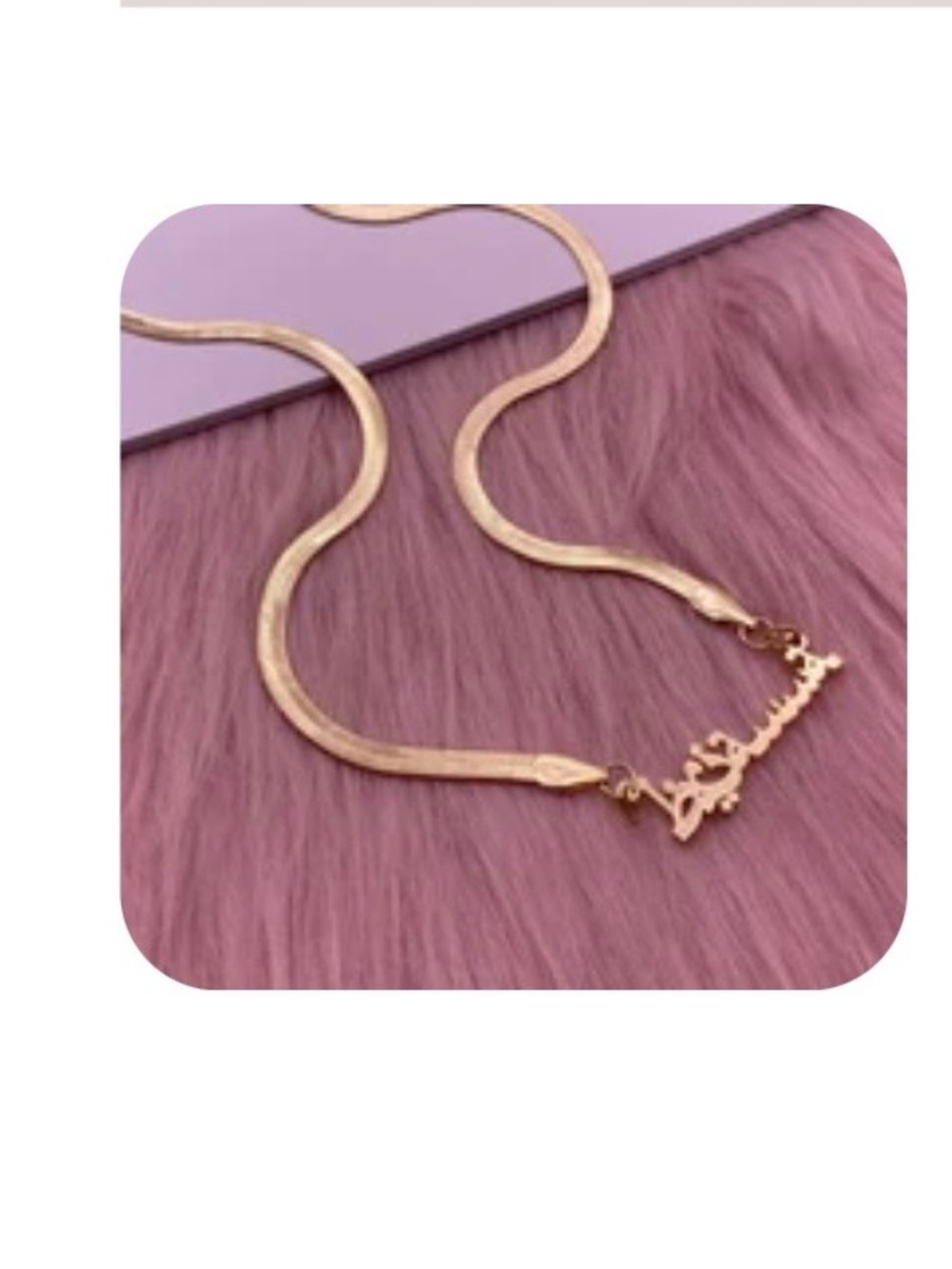 Personalized Gold Nameplate Snake Chain